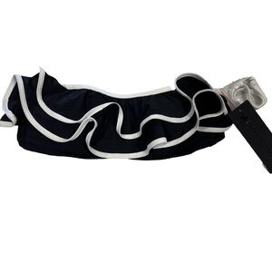 Gianni Bini Halter With Straps Size XS Bikini Top Black And White NWT - Bikini